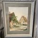 Aquarelle cour de ferme alsacienne lucien fuchs