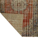 One-of-a-kind turkish handwoven vintage rug - rustic vintage charm 301x 184 cm