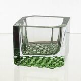 Green Square Bowl, Pavel Hlava, 1970s, Czechoslovakia