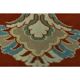 1970s Vintage Turkish Oushak Handmade Wool Cotton Orange Area Rug 173x230