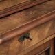 Antique English buffet/bookcase from the 19th century with original glass