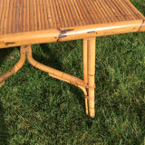 Vintage 1960 rattan table