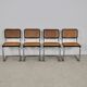 Set of 4 black dinning chairs B32 by Marcel Breuer