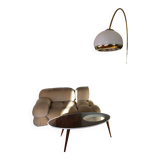 Arc floor lamp by Harvey Guzzini brass model