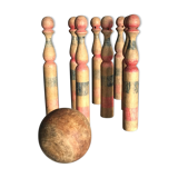 Old wooden bowling game