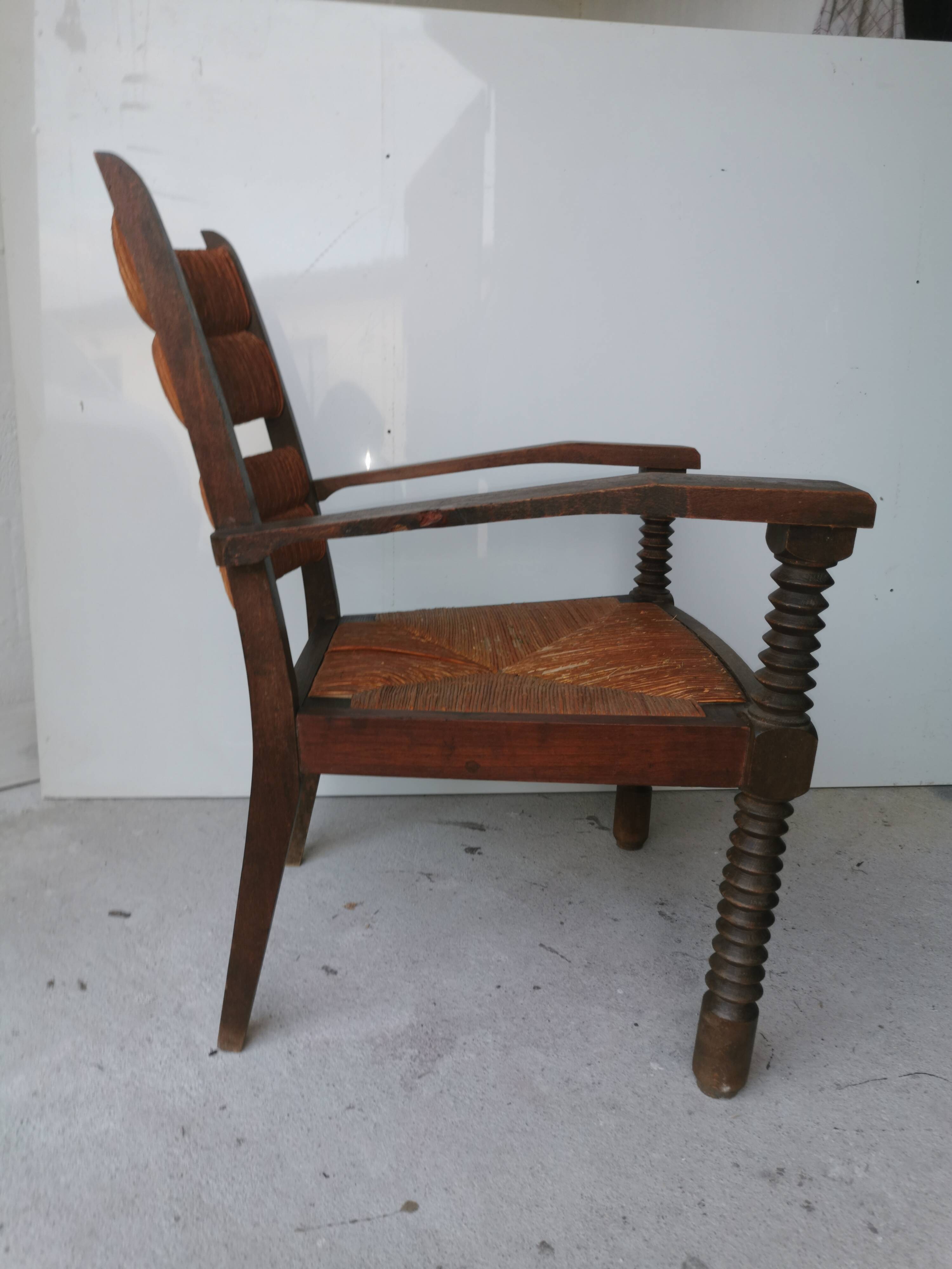 Vintage brutalist armchair