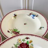 set of 6 Villeroy & Boch La Louvière soup plates, Belgian manufacture in Terre de Fer, early 20th century