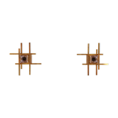Pair of brass wall lamps from Sciolari