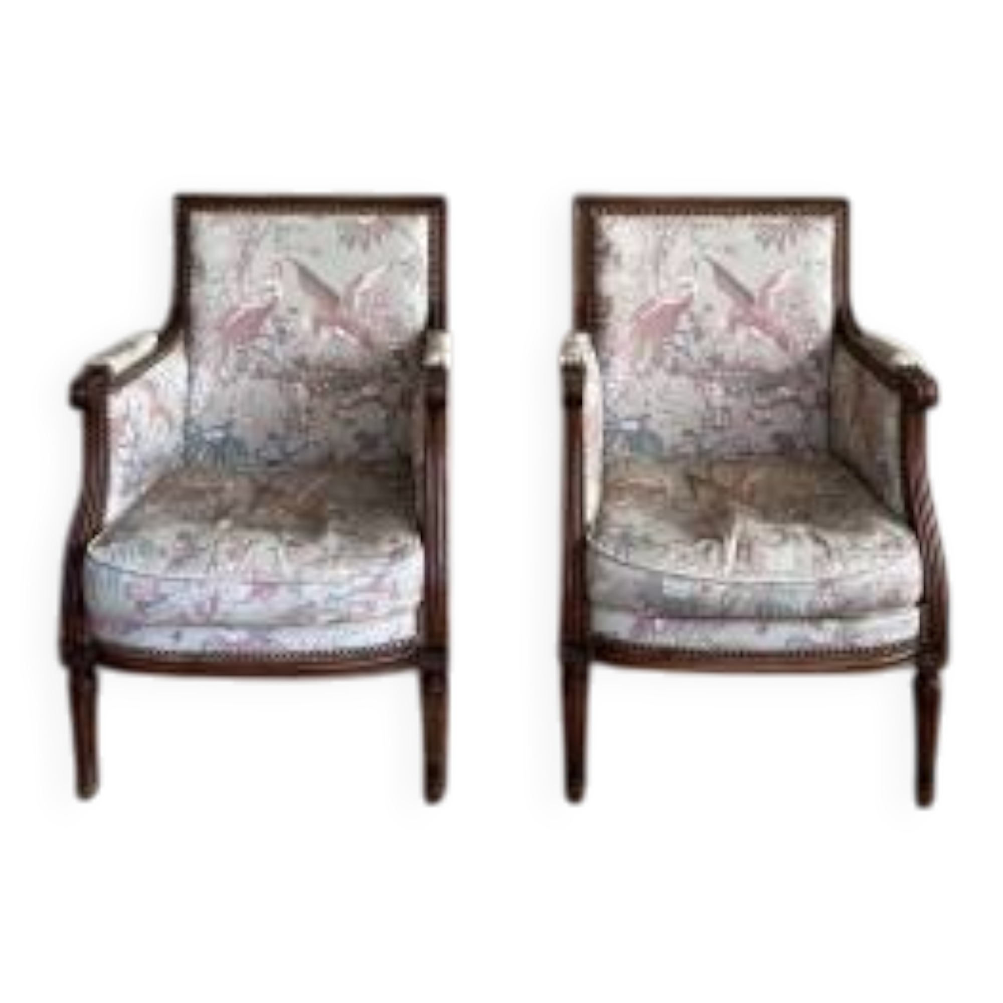 Antique bergère armchairs