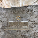 Ancien porte revues plexi transparent & anse laiton