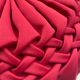 Coussin rond vintage plissé satiné