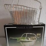 Silver-plated wine basket