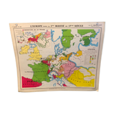 Carte d’école l’Europe au 17 ème siècle