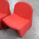 Pair of vintage red armchairs