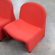 Paire de fauteuils rouge vintage