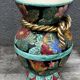 Vallauris vase signed JTF AC - Floral decoration - H 30 cm