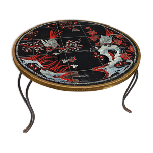 Table basse ronde décor