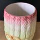 Vase barbotine décor botte d’asperges