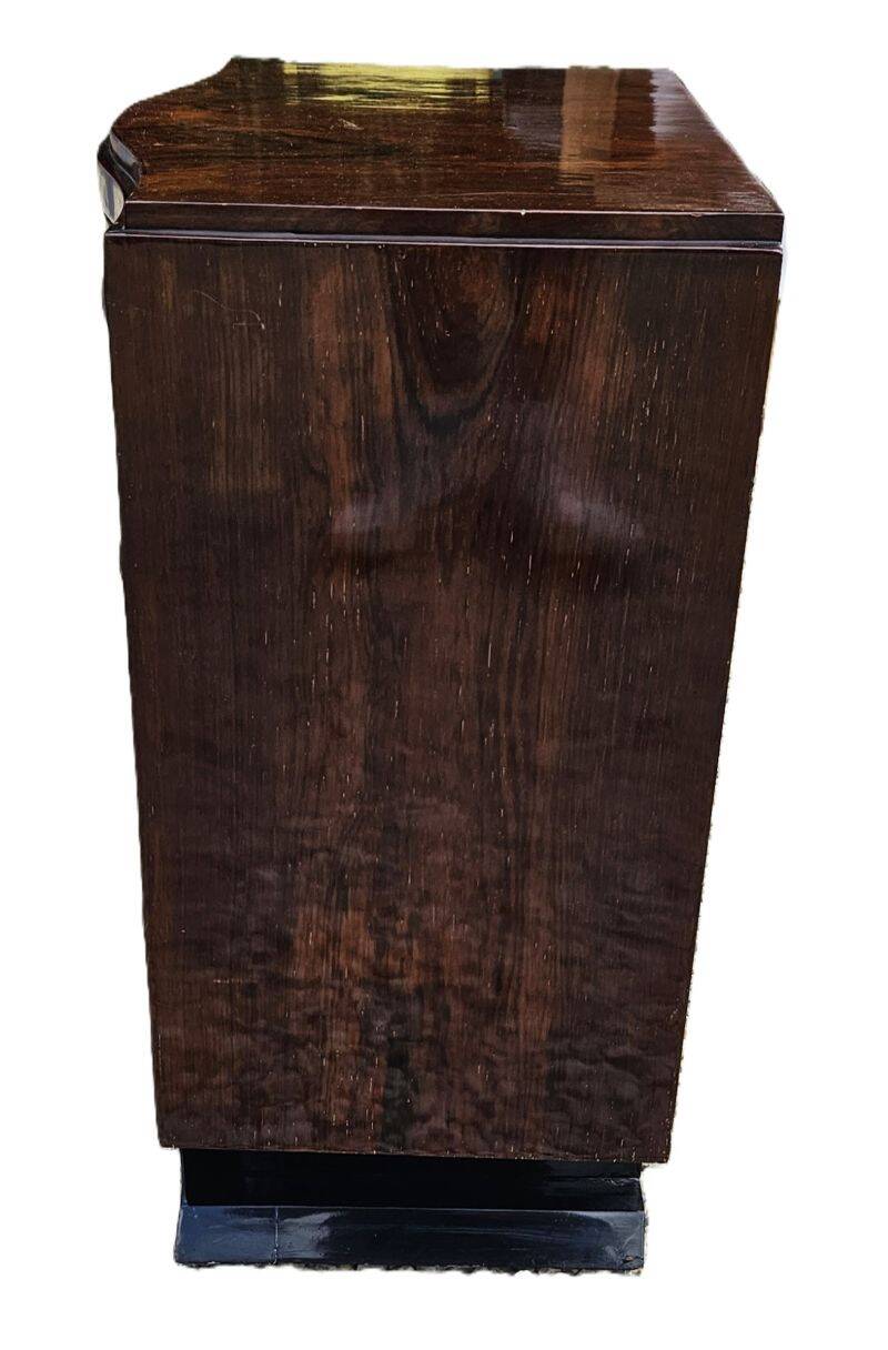 Art Deco Bedside Table in Varnished Rosewood