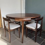 Rare Roundette dining room set by Hans Olsen, Denmark (1960s)