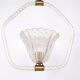Lampe suspendue en verre de Murano vintage Barovier et Toso, années 1940.
