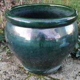 Exterior interior glazed terracotta pot cover