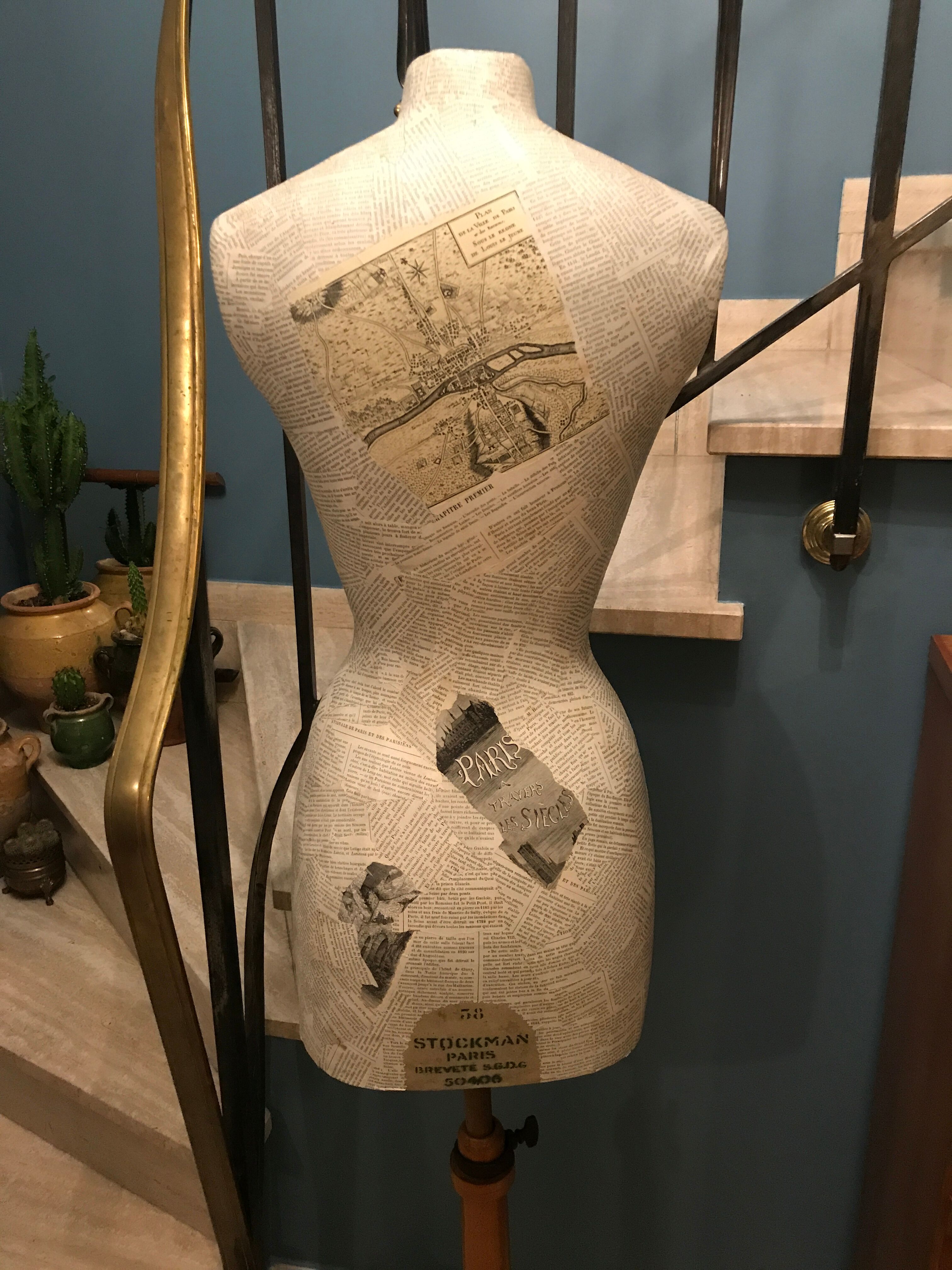 Buste de mannequin de couture Stockman vintage taille 38