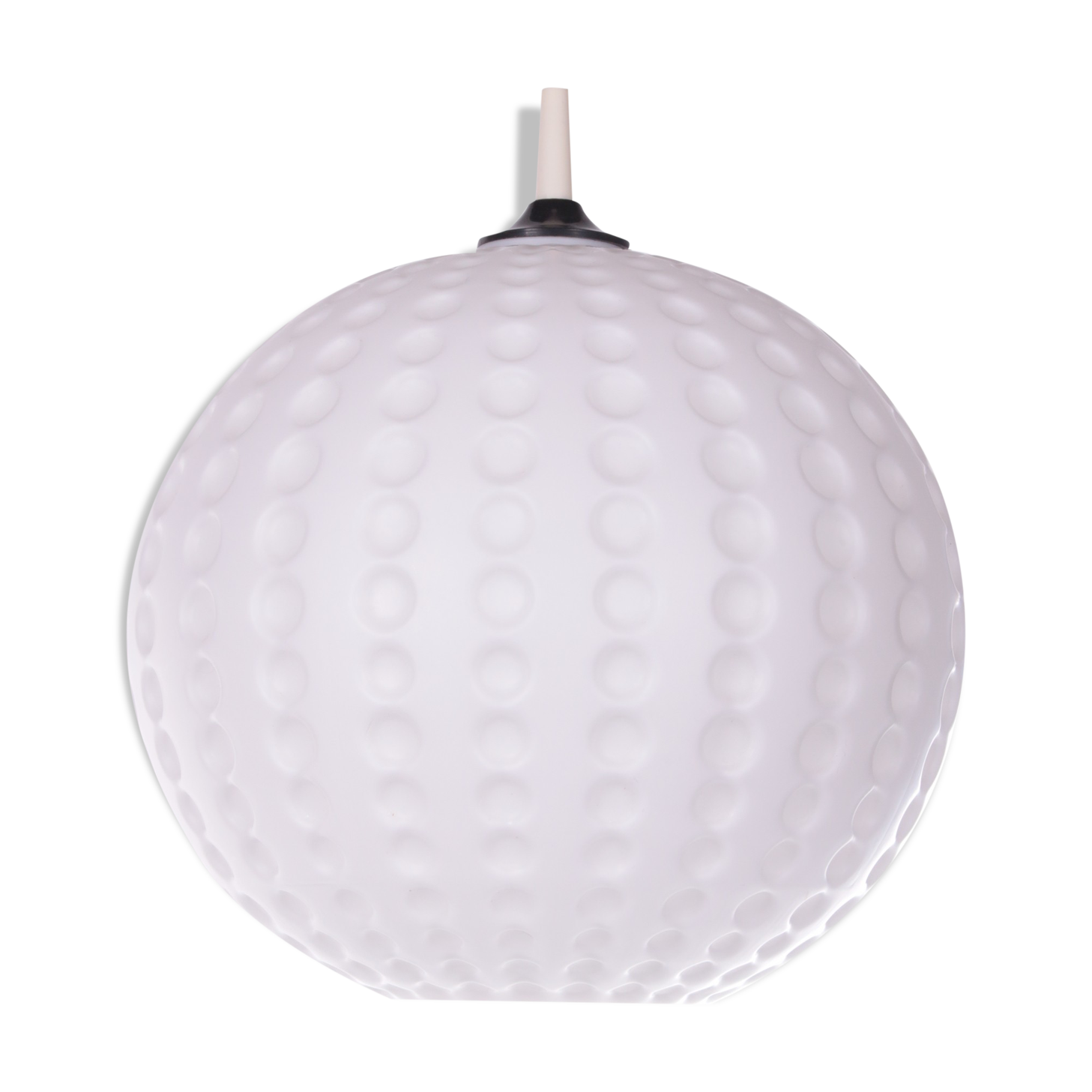 Vintage milk glass hanging lamp by Peill und Putzler, 1960s