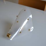 50s Arlus wall light in Perspex and brass
