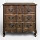 Commode arbalète de style Louis XV néo rustique en chêne