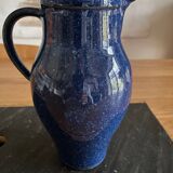 Blue enameled pitcher signed Laboute