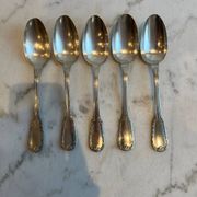 Lot de cinq cuillères en argent Bonlanger