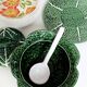Soup tureen and green cabbage plate