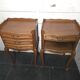 Pair of Louis XV style bedside tables in oak