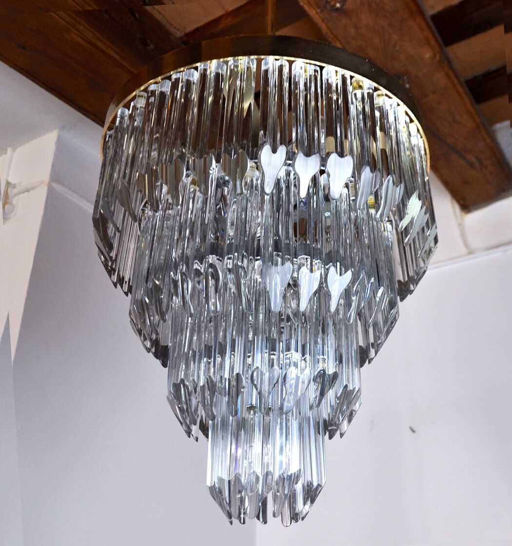 Venini chandelier, 4 levels, Murano glass, Italy, 1970