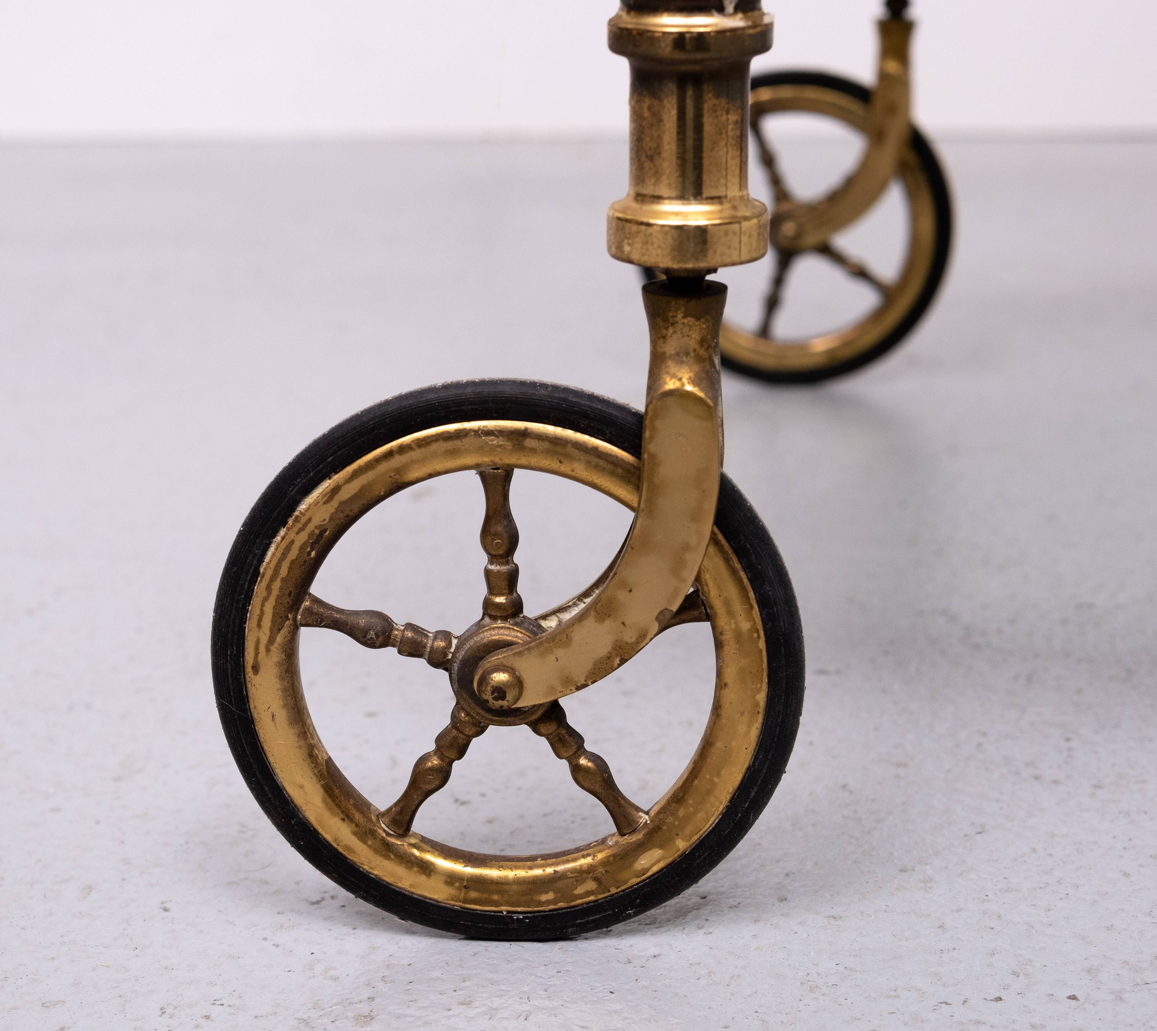 Stunning Brass Bar Trolley 1950s France