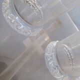 Serie 5 verres Daum cristal filigrané