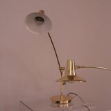 Set of 2 desk or table lamps in brass by Massive Belgium 1980's
