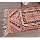 1970s Vintage Turkish Hand-Knotted Wool Cotton Orange Runner Rug 86x326