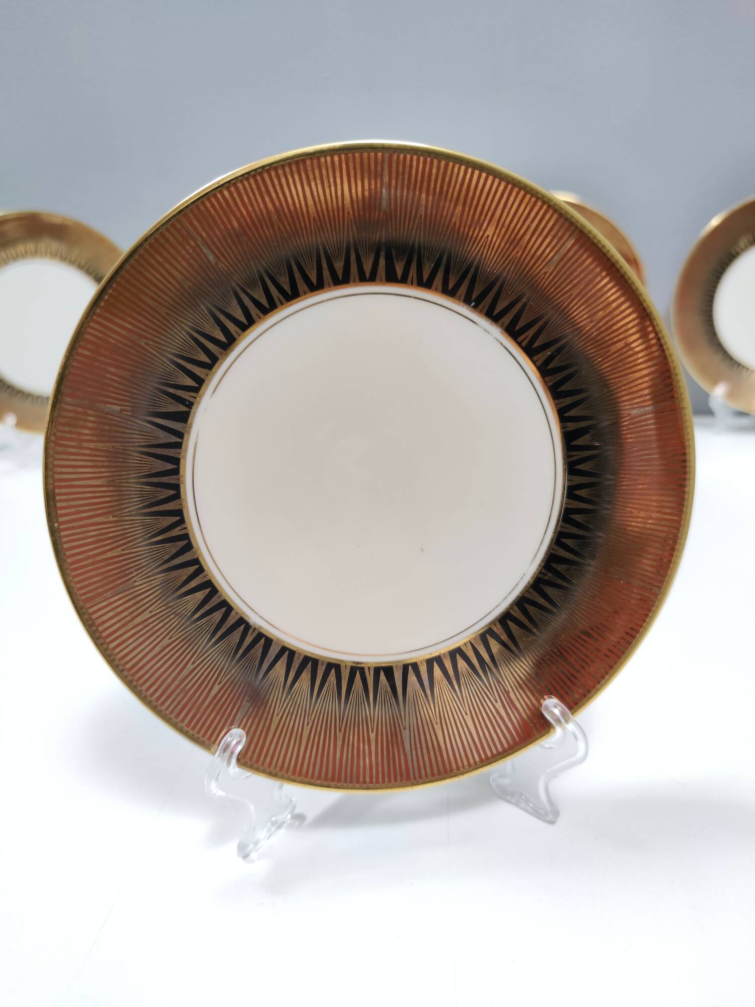 Assiettes à Dessert Vintage Kléber - Semi-porcelaine - Bon état