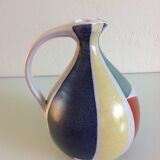 Vase ball vintage polychrome ceramic