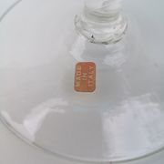 Coupe vintage sur pied en verre, italie