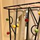 60s wall dressing room door, with colorful balls