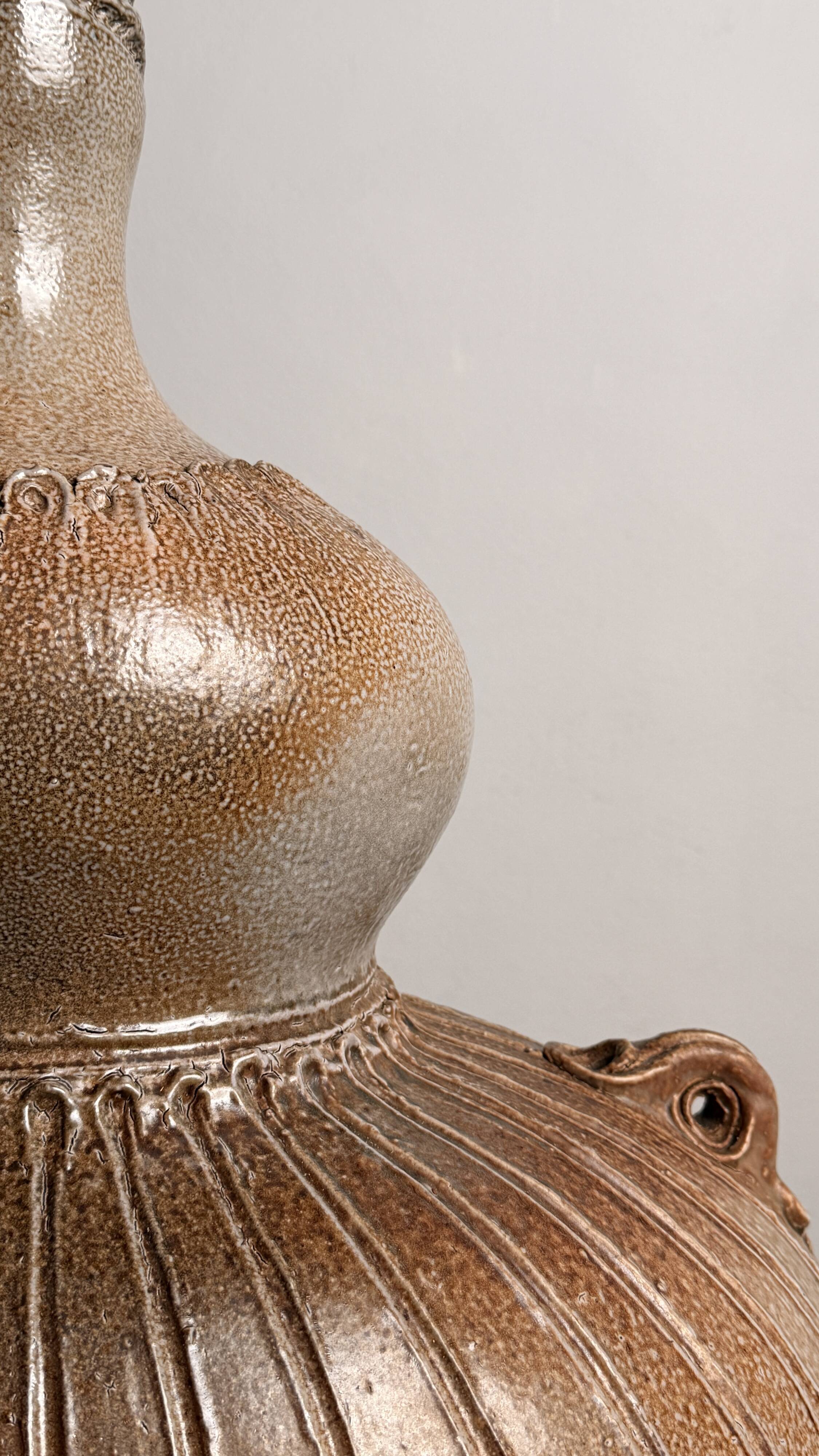 Monumental handled vase by Gustave Tiffoche