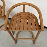 Set of 4 Allmimö stools in solid oak