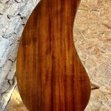 Kidney-shaped coffee table in mahogany, 1950s design