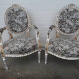 Four medallion armchairs