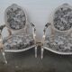 Four medallion armchairs