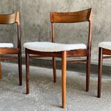 4 Danish rosewood chairs by Rosengren Hansen, 1960s