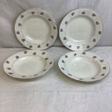 4 Vintage deep plates made in France Digoin Sarreguemines